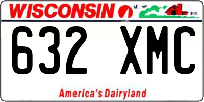 WI license plate 632XMC