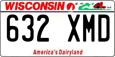 WI license plate 632XMD