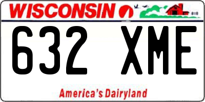 WI license plate 632XME