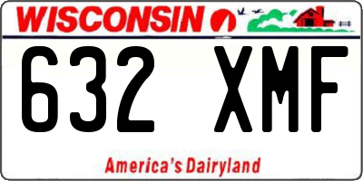 WI license plate 632XMF