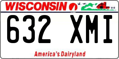 WI license plate 632XMI