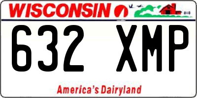 WI license plate 632XMP