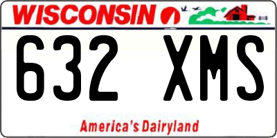 WI license plate 632XMS