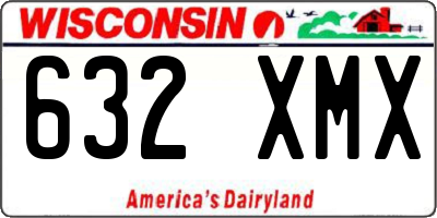 WI license plate 632XMX