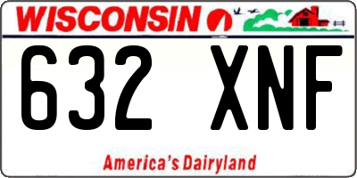 WI license plate 632XNF
