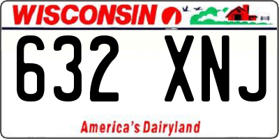 WI license plate 632XNJ