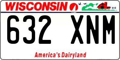 WI license plate 632XNM