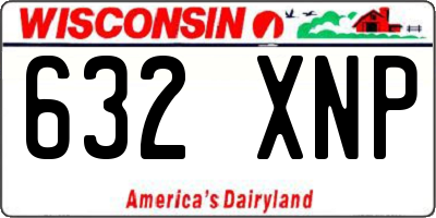 WI license plate 632XNP