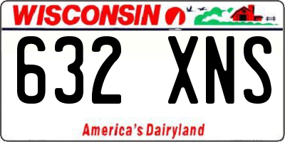 WI license plate 632XNS
