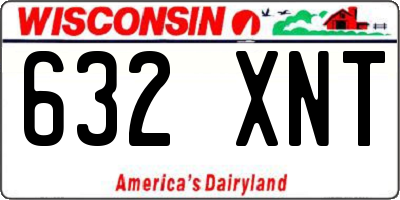 WI license plate 632XNT