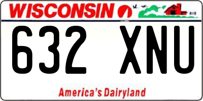 WI license plate 632XNU