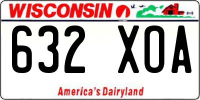 WI license plate 632XOA