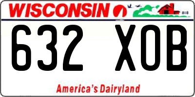 WI license plate 632XOB