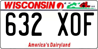 WI license plate 632XOF