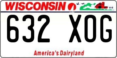 WI license plate 632XOG