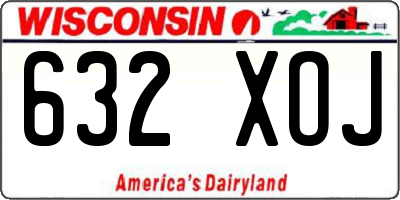 WI license plate 632XOJ