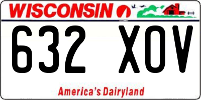 WI license plate 632XOV