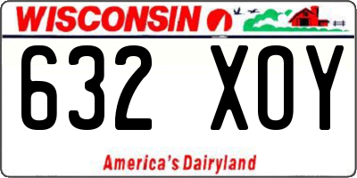 WI license plate 632XOY