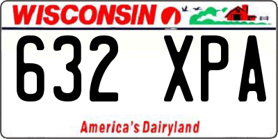 WI license plate 632XPA