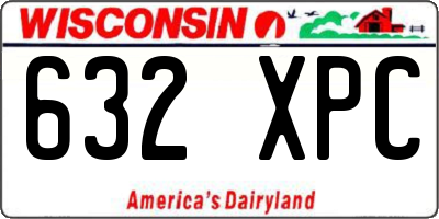 WI license plate 632XPC