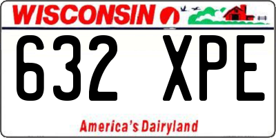 WI license plate 632XPE