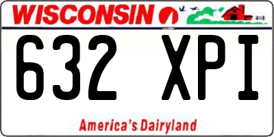 WI license plate 632XPI