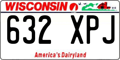 WI license plate 632XPJ