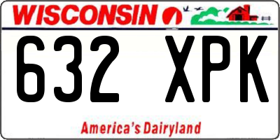 WI license plate 632XPK