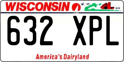 WI license plate 632XPL