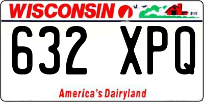 WI license plate 632XPQ