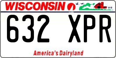 WI license plate 632XPR