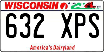 WI license plate 632XPS