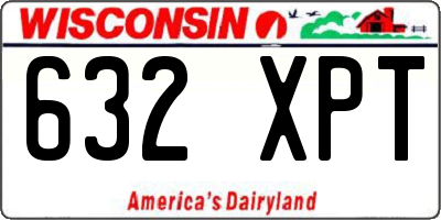 WI license plate 632XPT