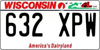 WI license plate 632XPW