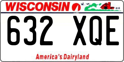 WI license plate 632XQE