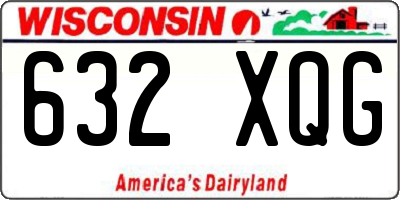 WI license plate 632XQG