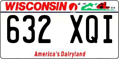 WI license plate 632XQI