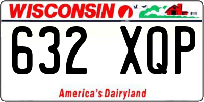 WI license plate 632XQP