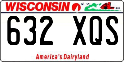 WI license plate 632XQS