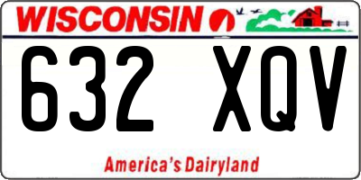 WI license plate 632XQV