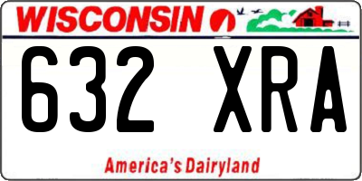 WI license plate 632XRA