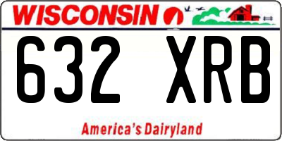 WI license plate 632XRB