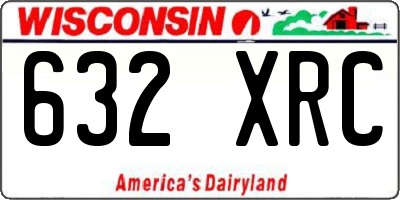 WI license plate 632XRC