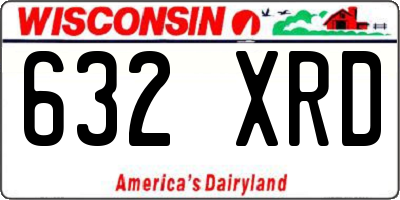 WI license plate 632XRD