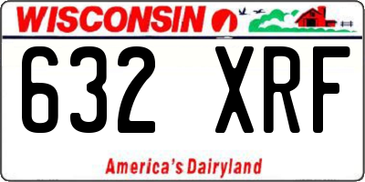 WI license plate 632XRF