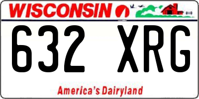 WI license plate 632XRG