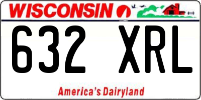 WI license plate 632XRL