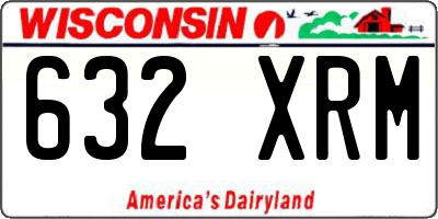 WI license plate 632XRM