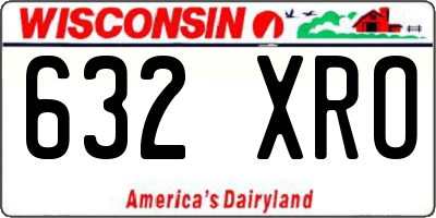 WI license plate 632XRO