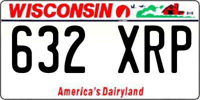 WI license plate 632XRP